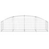 vidaXL Cesta de gaviones forma arco hierro galvanizado 200x50x40/60 cm