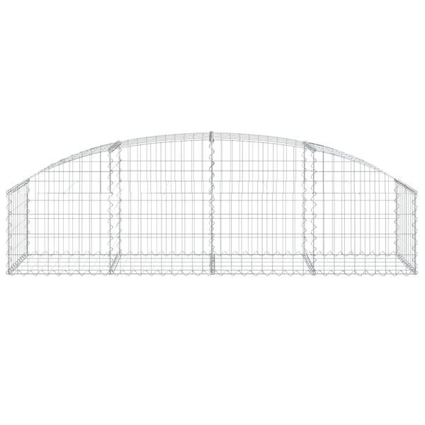 vidaXL Cesta de gaviones forma arco hierro galvanizado 200x50x40/60 cm
