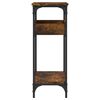 vidaXL Mesa consola estante madera ingenier&iacute;a roble humo 75x29x75 cm