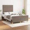 vidaXL Estructura de cama sin colch&oacute;n tela gris taupe 120x190 cm