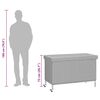 vidaXL Caja de almacenaje jardín ruedas ratán PE marrón 110x55x73 cm