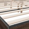 vidaXL Estructura cama madera ingenier&iacute;a metal marr&oacute;n roble 150x200 cm