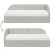 vidaXL Estructura de Cama Esquina con Colch&oacute;n Manual 2 pcs Gris claro