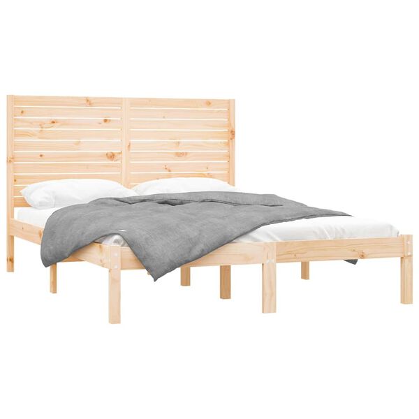 vidaXL Estructura de cama de madera maciza 140x200 cm