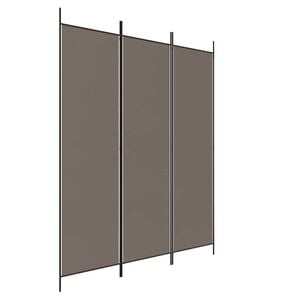 vidaXL Biombo divisor de 3 paneles de tela gris antracita 150x200 cm