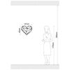 Homemania Adorno de pared Heart acero cobre 47x40 cm
