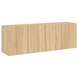 vidaXL Muebles para TV de pared 2 unidades roble Sonoma 60x30x41 cm