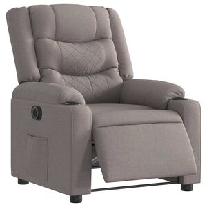 vidaXL Sill&oacute;n reclinable el&eacute;ctrico tela gris taup&eacute;