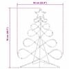 vidaXL Luz en forma de &aacute;rbol de Navidad Multicolor 80 x 56 cm PVC