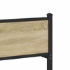vidaXL Estructura de cama sin colchón metal roble Sonoma 137x190 cm
