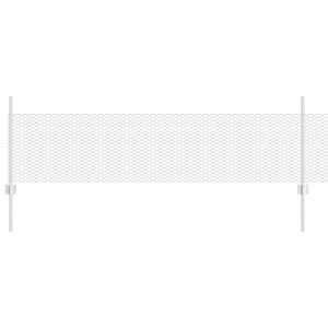 vidaXL Valla hexagonal con poste 10 x 0,5 m Acero Galvanizado Plateado