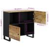 vidaXL Aparador con 2 puertas madera maciza de mango 80x33x75 cm