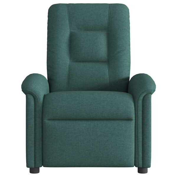 vidaXL Sillón reclinable de tela verde oscuro