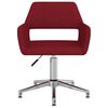 vidaXL Sillas de comedor giratorias 2 unidades tela rojo vino tinto