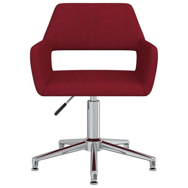 vidaXL Sillas de comedor giratorias 2 unidades tela rojo vino tinto