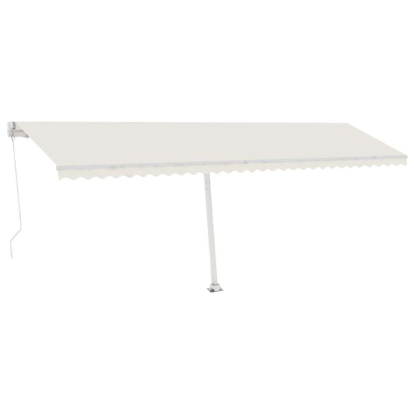 vidaXL Toldo de pie retr&aacute;ctil manual crema 600x350 cm