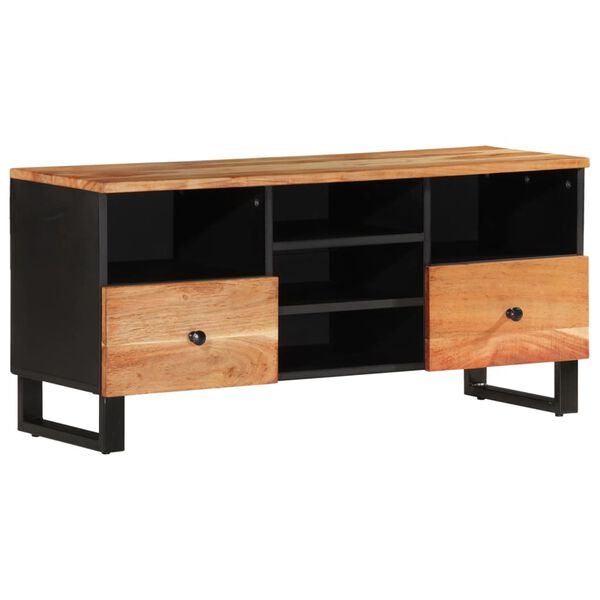 vidaXL Mueble de TV madera acacia y madera de ingeniería 100x33x46 cm