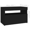 vidaXL Mueble de TV con luces LED negro 60x35x40 cm