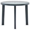 vidaXL Mesa de jard&iacute;n de pl&aacute;stico verde 89 cm