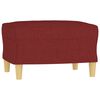 vidaXL Sill&oacute;n con taburete tela rojo tinto 60 cm