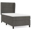 vidaXL Cama box spring con colch&oacute;n terciopelo gris oscuro 100x200 cm