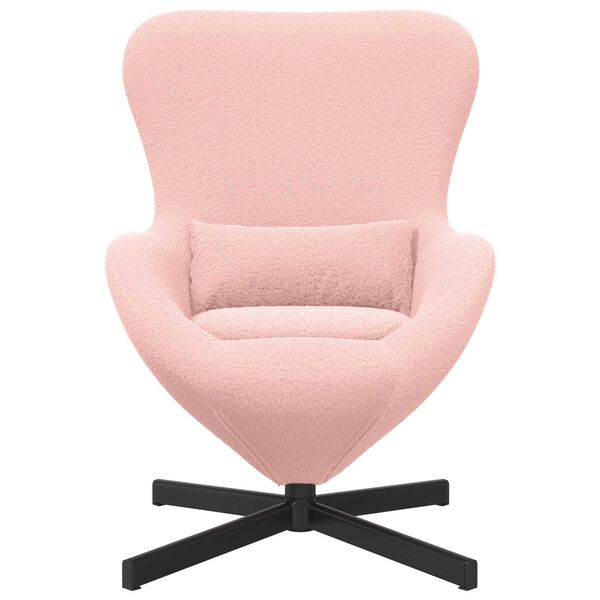 vidaXL Sill&oacute;n huevo Rosa 63 x 73 x 90 cm tela