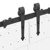 vidaXL Kit de herrajes para puertas correderas acero negro 305 cm