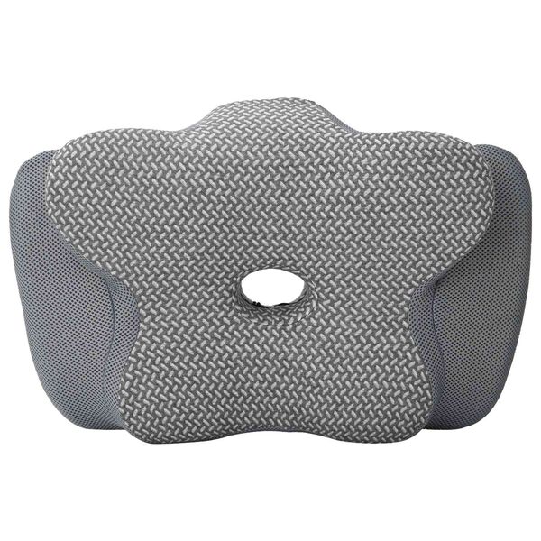 vidaXL Almohada cervical Gris Espuma Viscoel&aacute;stica 58 x 38 x 12 cm