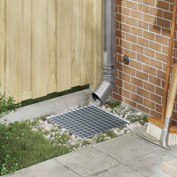 vidaXL Rejilla Plateado 40 x 40 x 2 cm