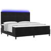 vidaXL Cama Box Spring LED con colch&oacute;n Negro 200 x 200 cm Terciopelo