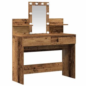 vidaXL Mesa Tocador Madera vieja 100 x 40 x 130 cm