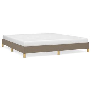 vidaXL Cama sin colch&oacute;n tela gris taupe 180x200 cm