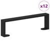 vidaXL Patas de Muebles 12 uds. Negro 341 x 40,5 x 100 mm Hierro