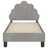 vidaXL Estructura de cama para niños pequeños con cabecera Gris Claro