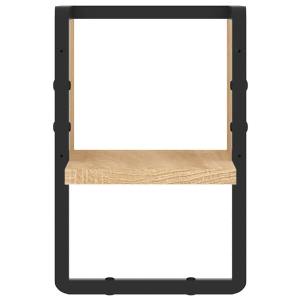 vidaXL Estante de pared con barra roble Sonoma 20x25x30 cm