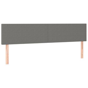 vidaXL Cabeceros tela gris oscuro 200x5x78/88 cm