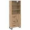 vidaXL Aparador alto 2 pcs Roble artisan 69,5 x 34 x 180 cm
