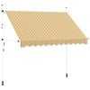 vidaXL Toldo manual retr&aacute;ctil 300 cm amarillo y azul a rayas