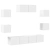 vidaXL Set de muebles para TV 7 piezas madera contrachapada blanco
