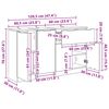 vidaXL Aparador con caj&oacute;n 3 pcs Madera envejecida Madera de ingenier&iacute;a