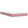 vidaXL Cama box spring con colch&oacute;n terciopelo rosa 120x200 cm