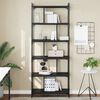 vidaXL Librer&iacute;a de 6 estantes madera de ingenier&iacute;a negro 76x32x192 cm