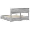 vidaXL Cama con almacenamiento con cabecera Gris Sonoma 180 x 200 cm
