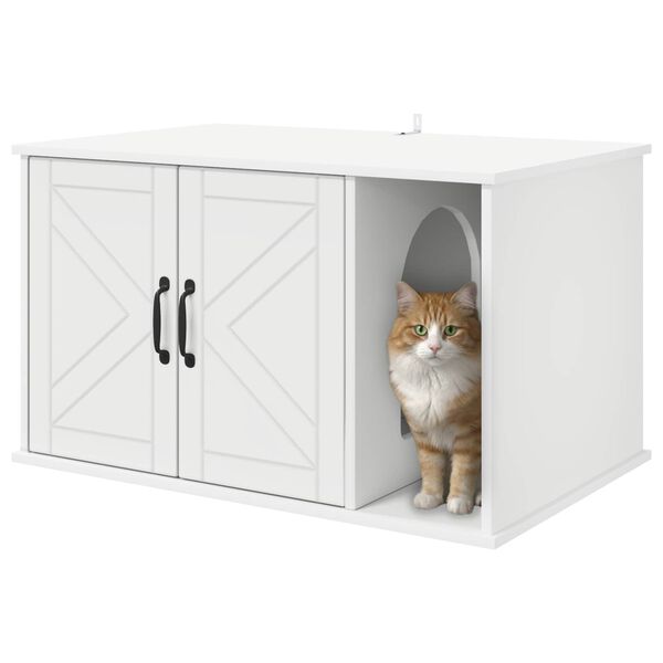 vidaXL Casa para Gatos 85 x 55 x 50 cm Madera de ingenier&iacute;a