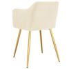vidaXL Sillas de comedor 6 unidades de terciopelo crema