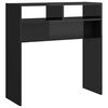 vidaXL Mesa consola madera contrachapada negro brillante 78x30x80cm