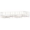 vidaXL Juego de muebles de jard&iacute;n 8 piezas madera maciza pino blanco