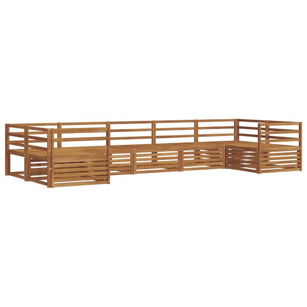 vidaXL Juegos de sof&aacute;s 7 pcs Natural Madera de Acacia S&oacute;lida