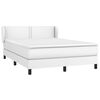 vidaXL Cama box spring con colch&oacute;n cuero sint&eacute;tico blanco 140x200cm