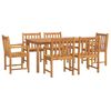 vidaXL Juego de comedor para jard&iacute;n 7 piezas madera maciza acacia
